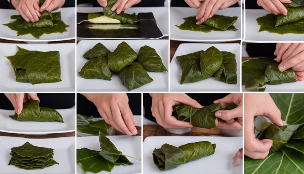 How to roll dolmades