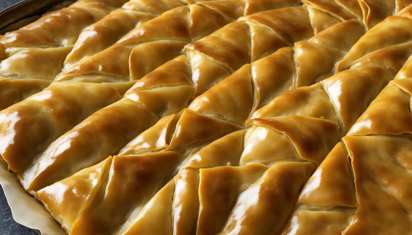 achieving golden brown phyllo