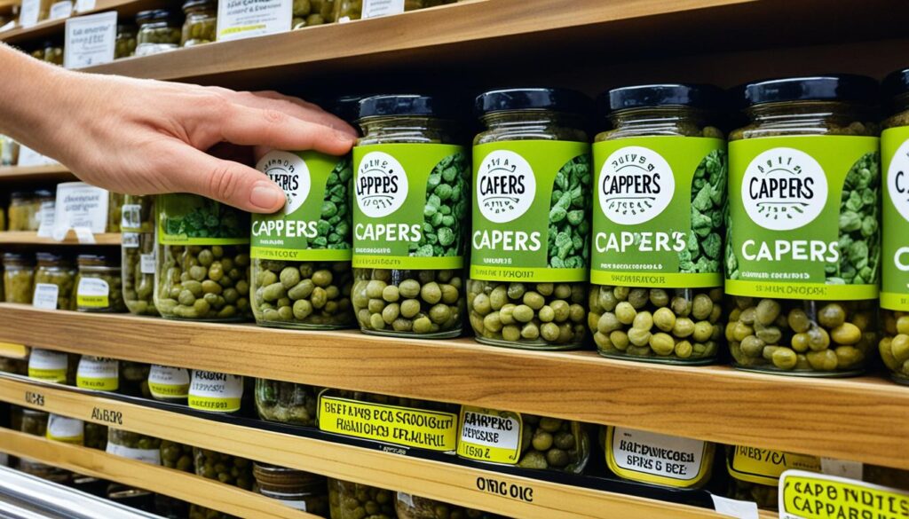 capers in grocery store