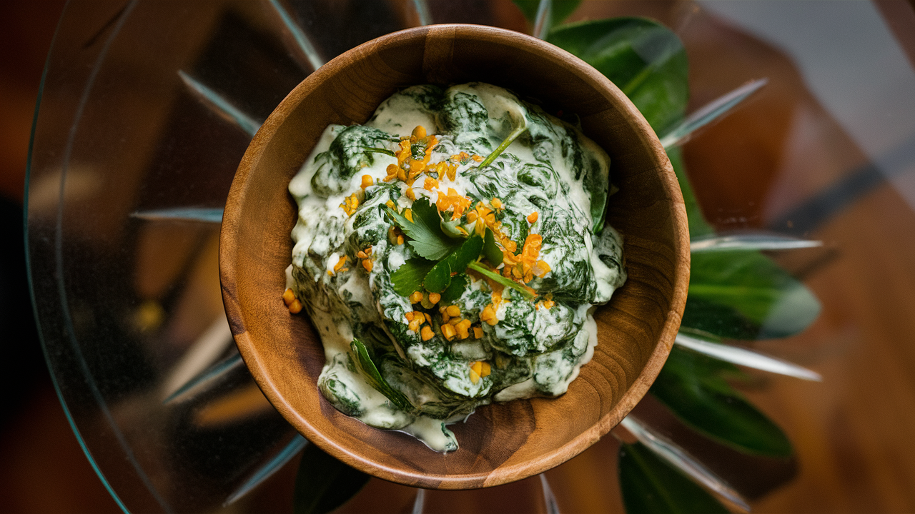 Creamed spinach