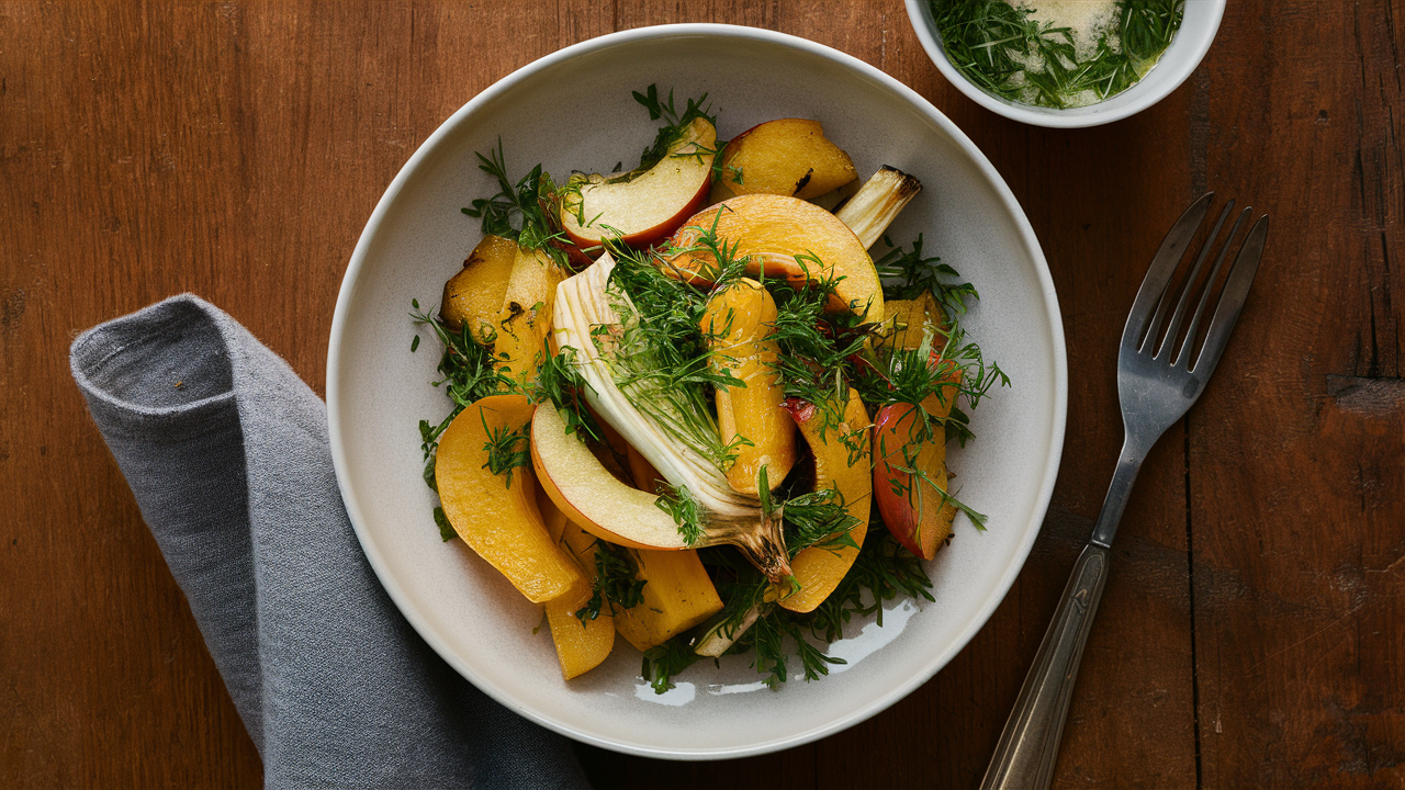 Roasted fennel and squash
