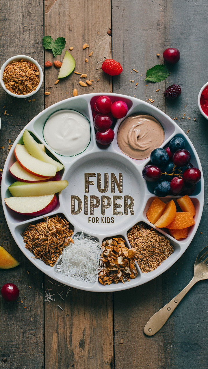 Fun dipper snack plate for kids