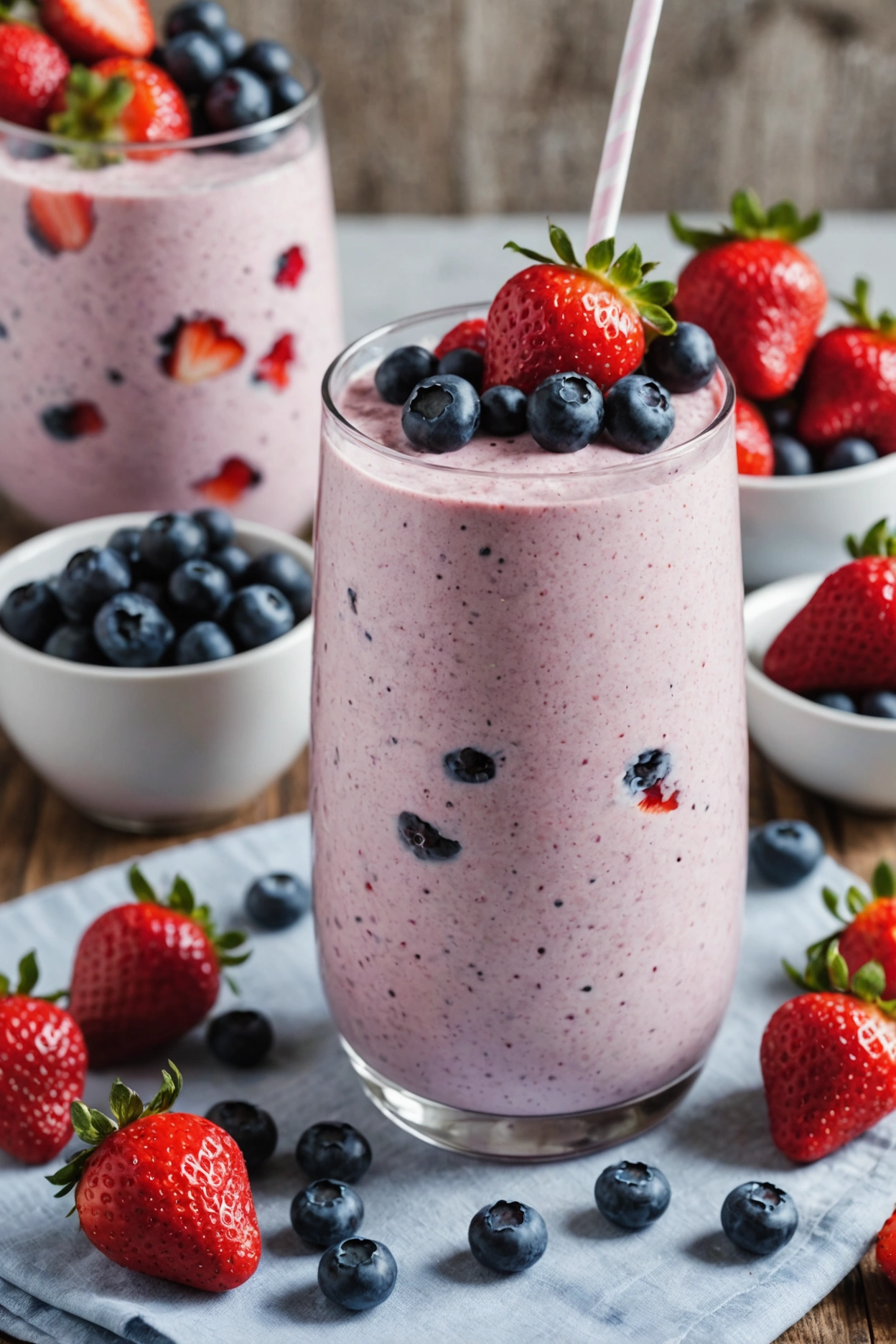 1. Berry Bliss Cottage Cheese Smoothie