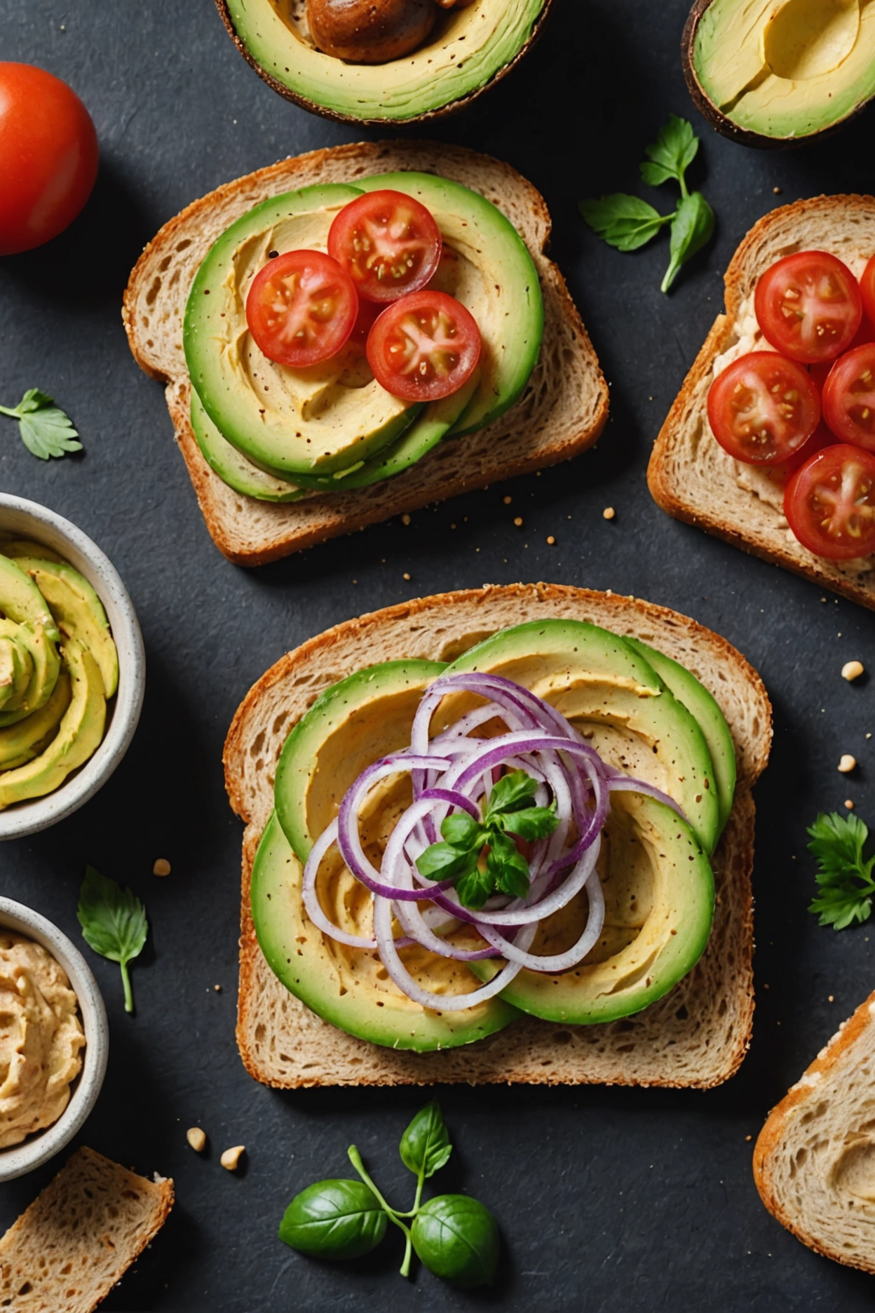 1. Classic Hummus Toast