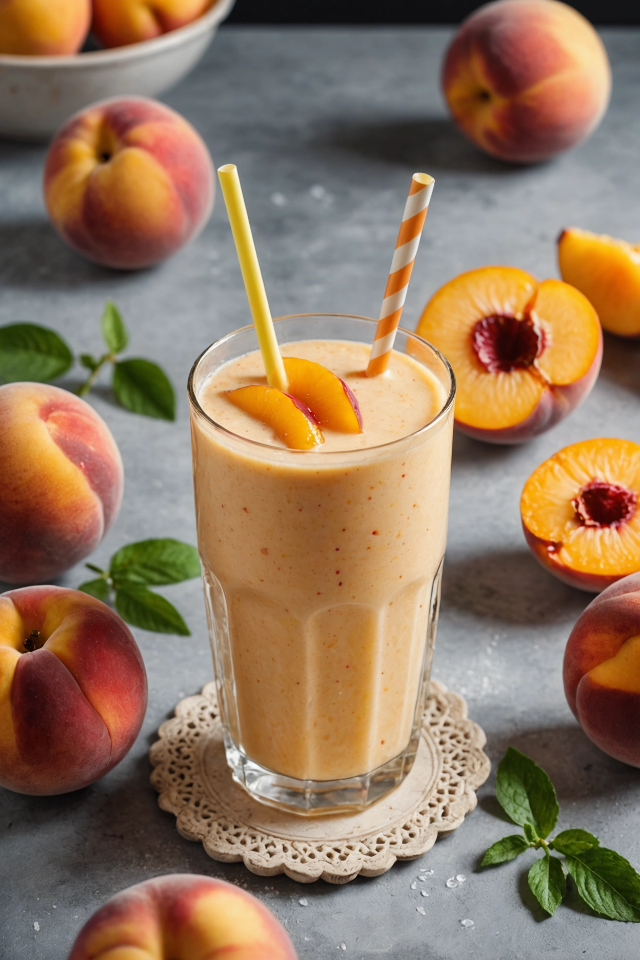 1. Classic Peach Smoothie