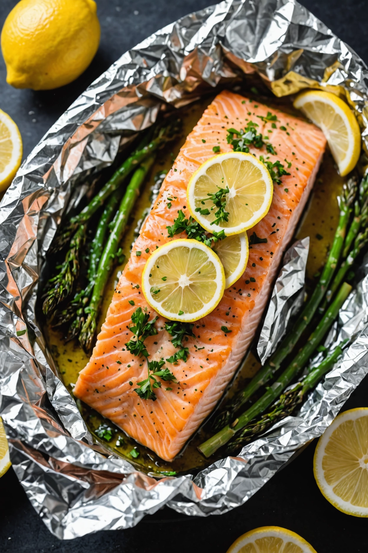 1. Lemon Garlic Butter Baked Salmon