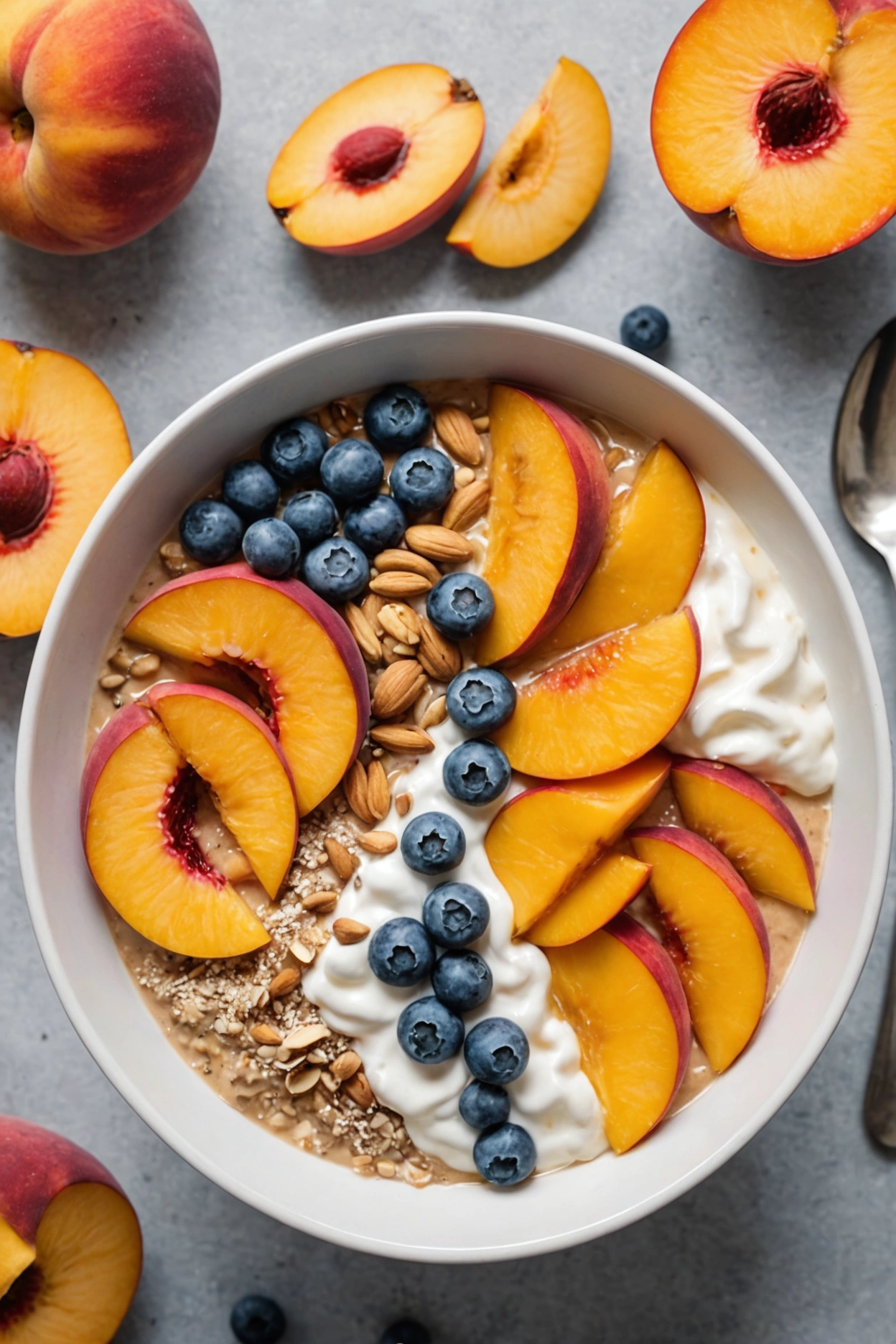 1. Peach Smoothie Bowl