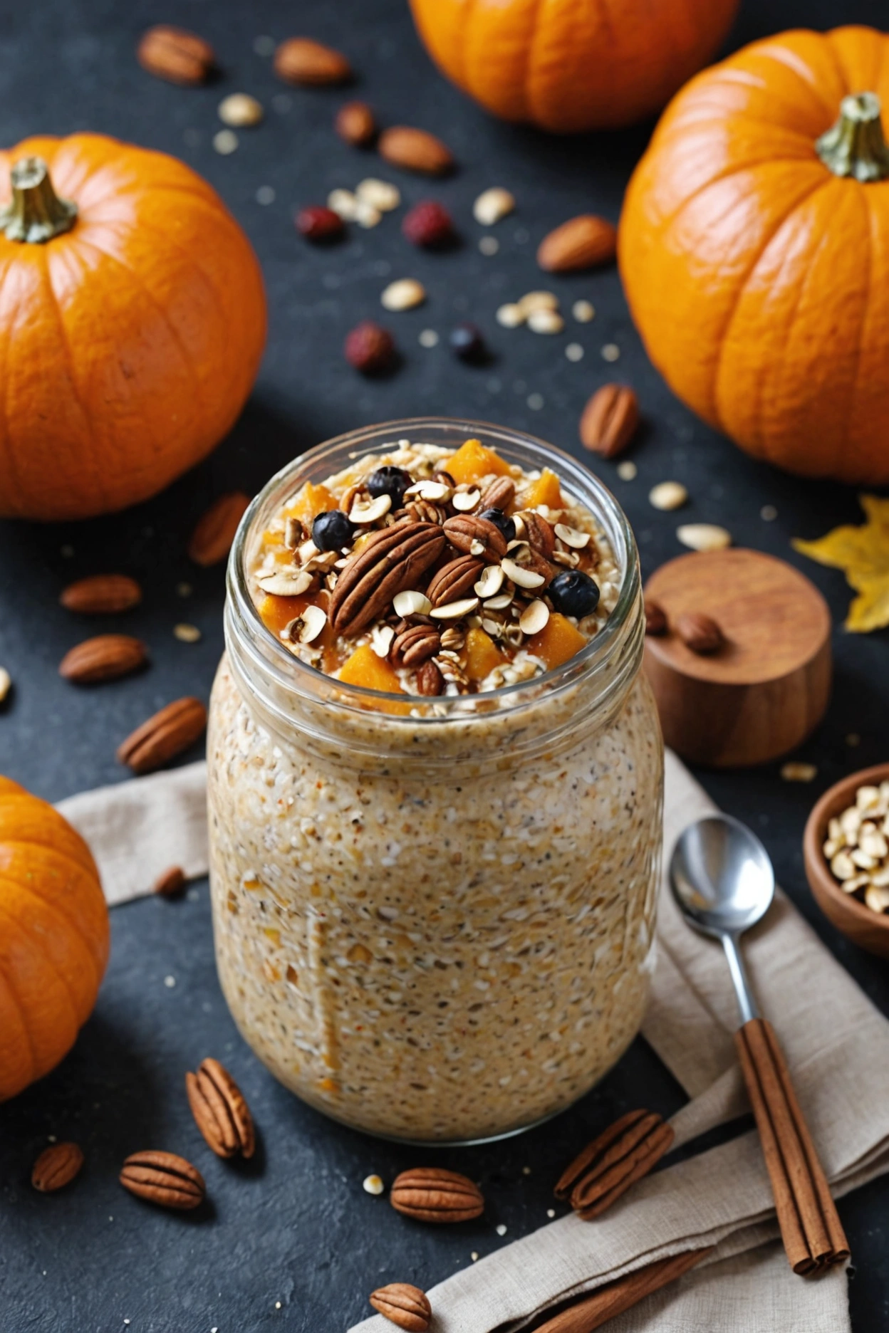 1. Pumpkin Spice Overnight Oats