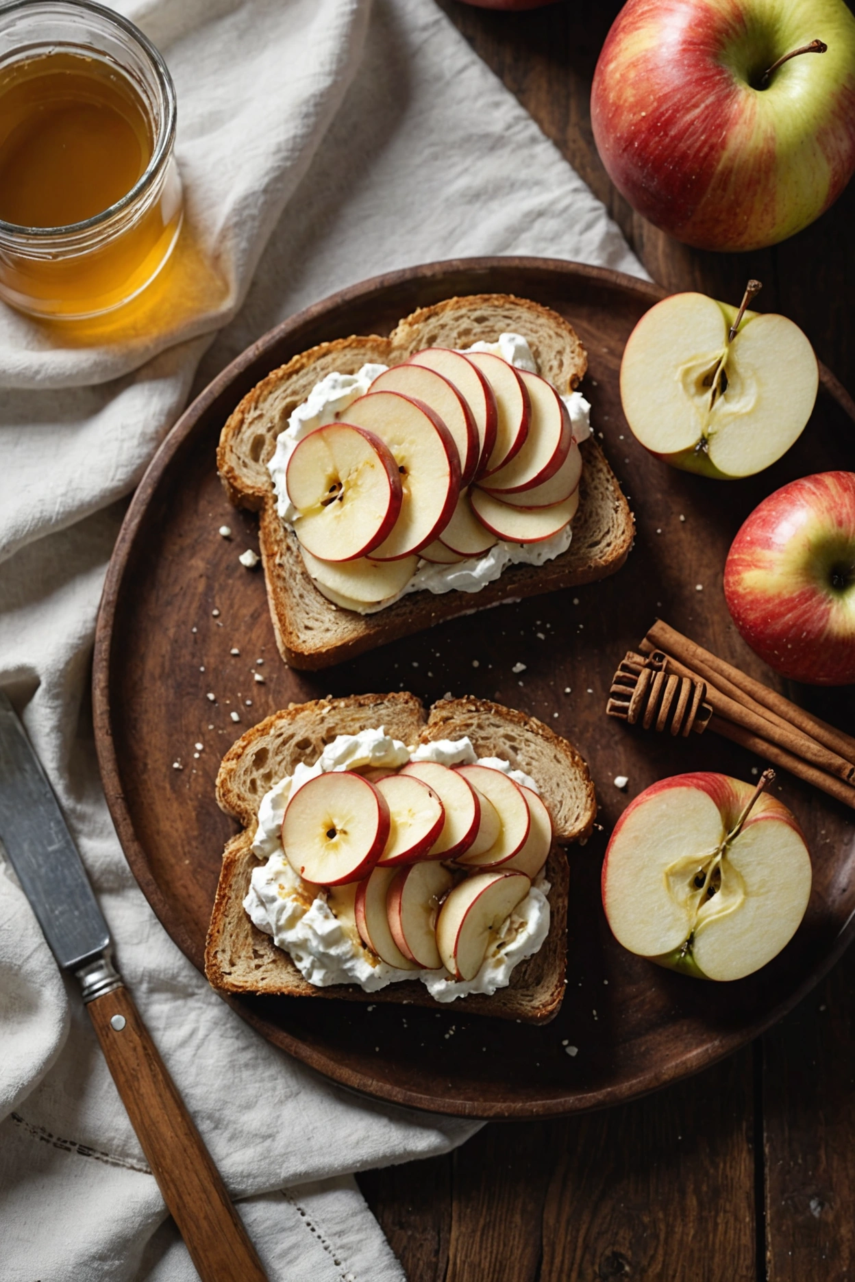 10. Apple and Cinnamon Ricotta Toast