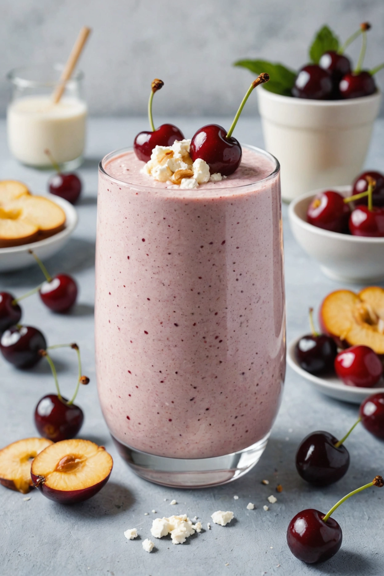 10. Cherry Vanilla Cottage Cheese Smoothie