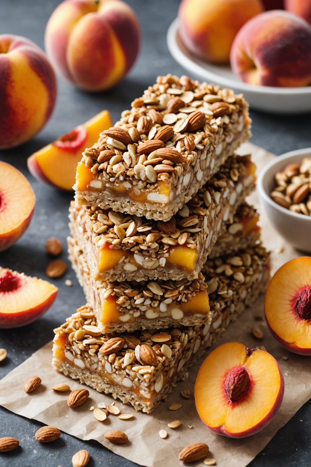 10. Peach Granola Bars