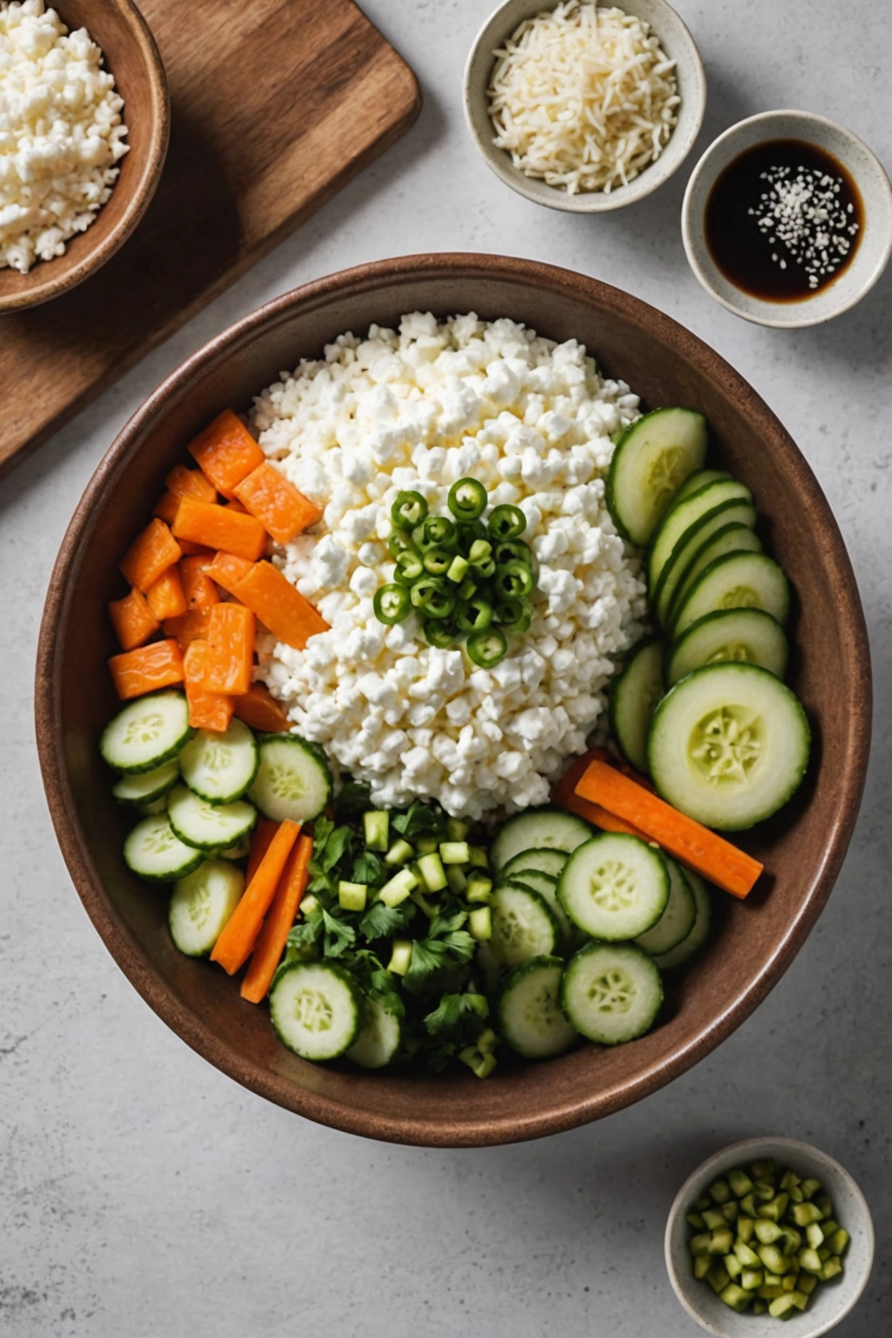 11. Asian-Inspired Cottage Cheese Dinner Bowl