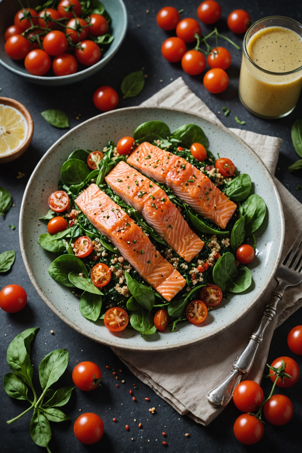 11. Warm Salmon Quinoa Salad