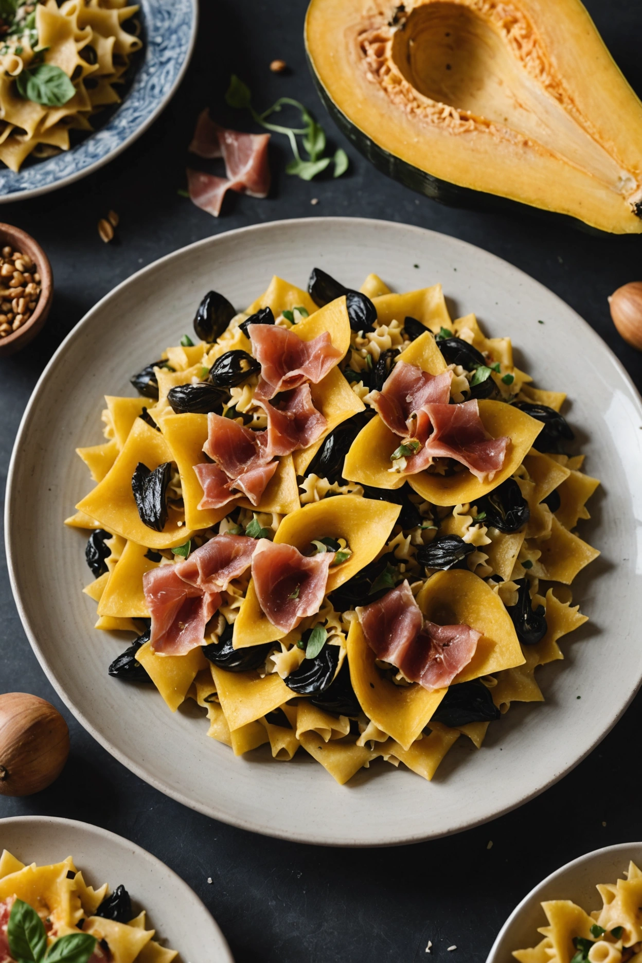 12. Acorn Squash and Prosciutto Farfalle