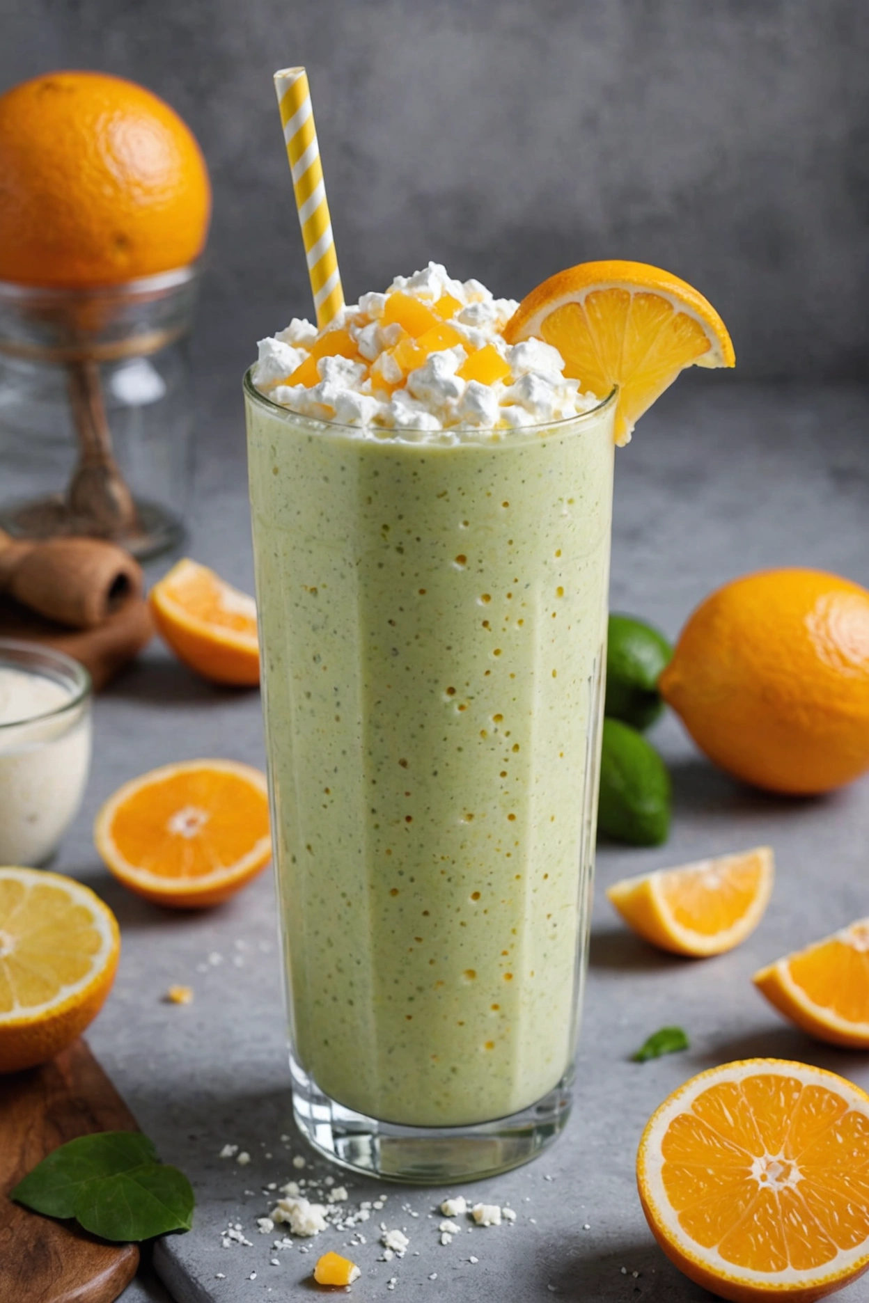 12. Citrus Burst Cottage Cheese Smoothie