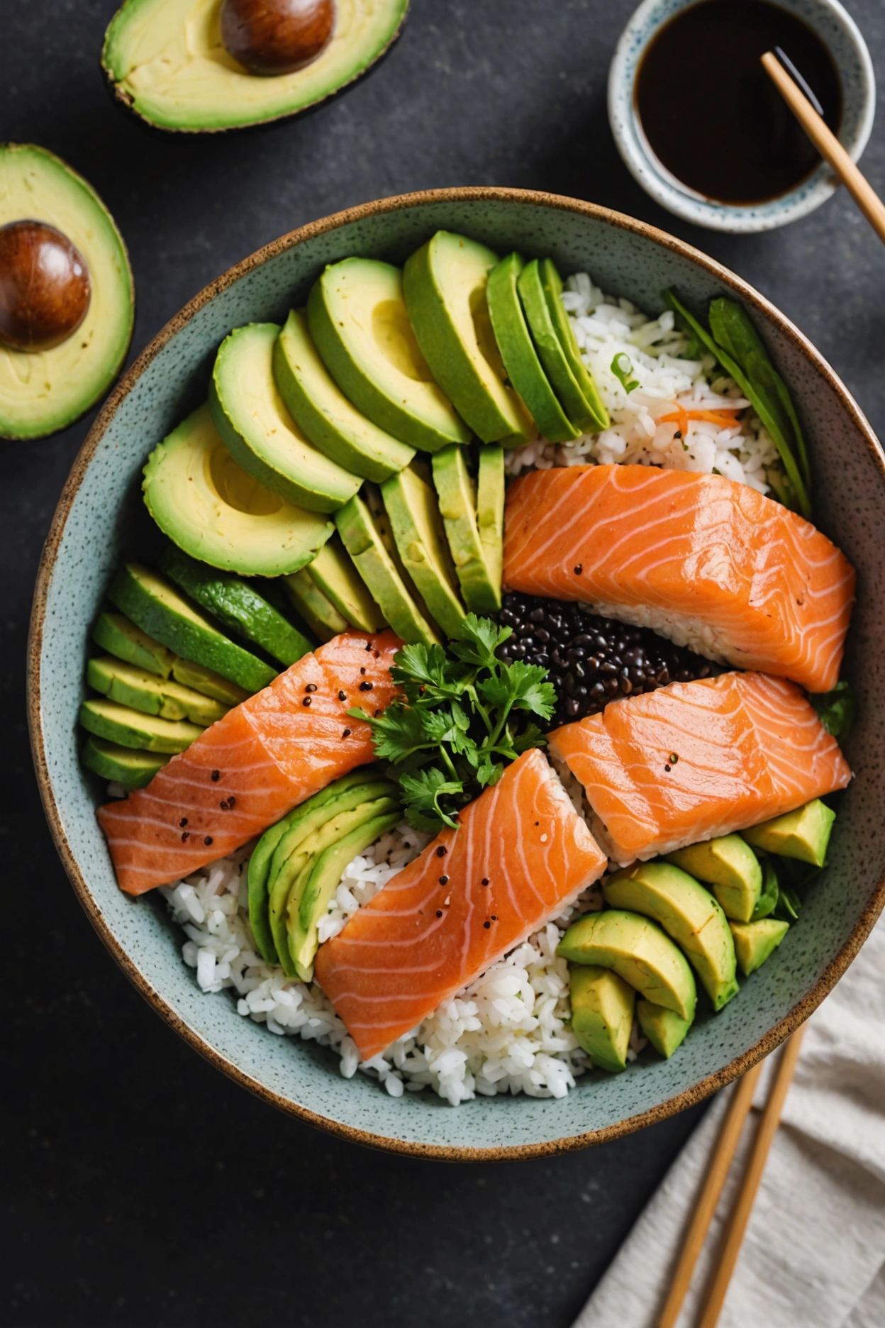 12. Salmon Avocado Bowl