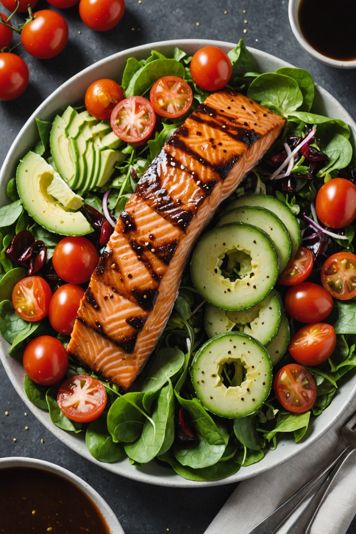 12. Teriyaki Salmon Salad