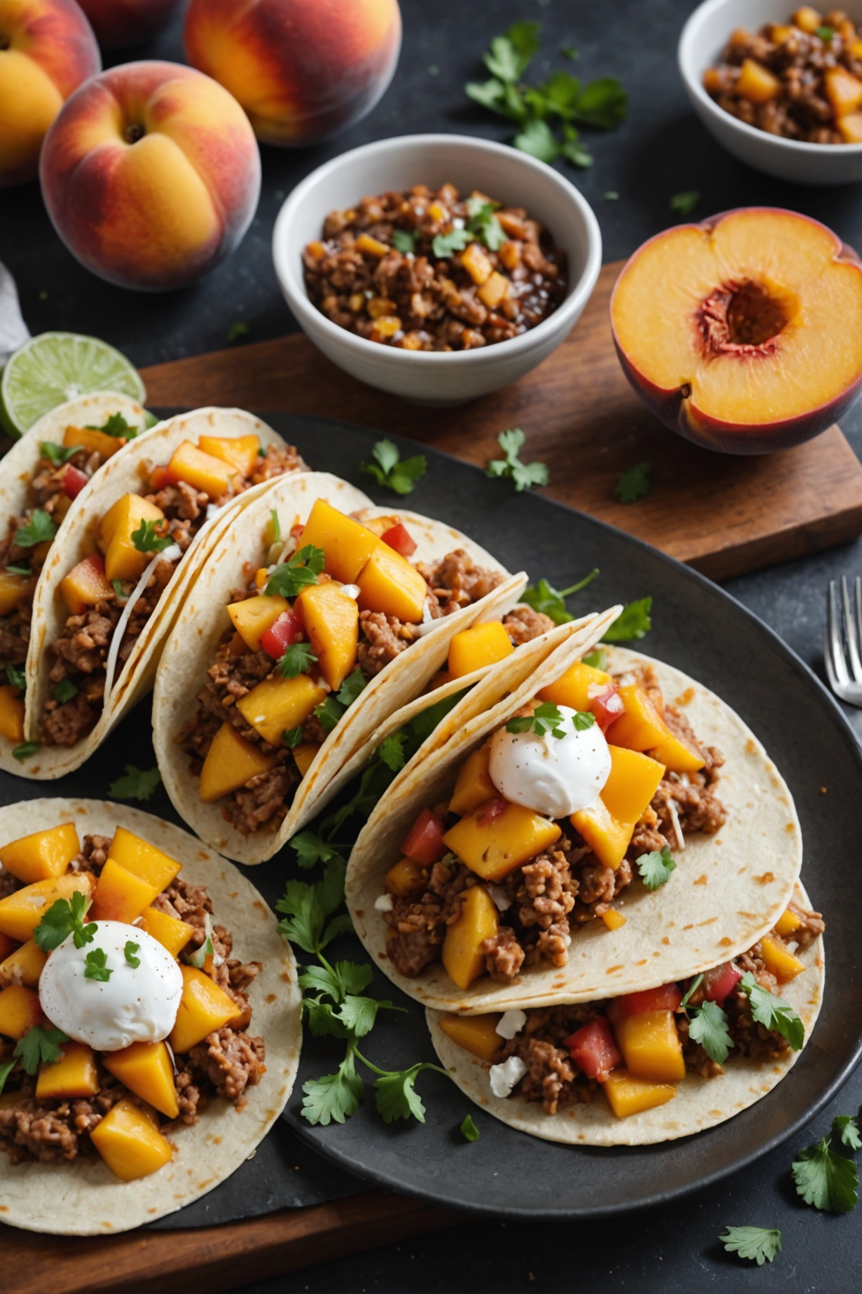 13. Peach Breakfast Tacos