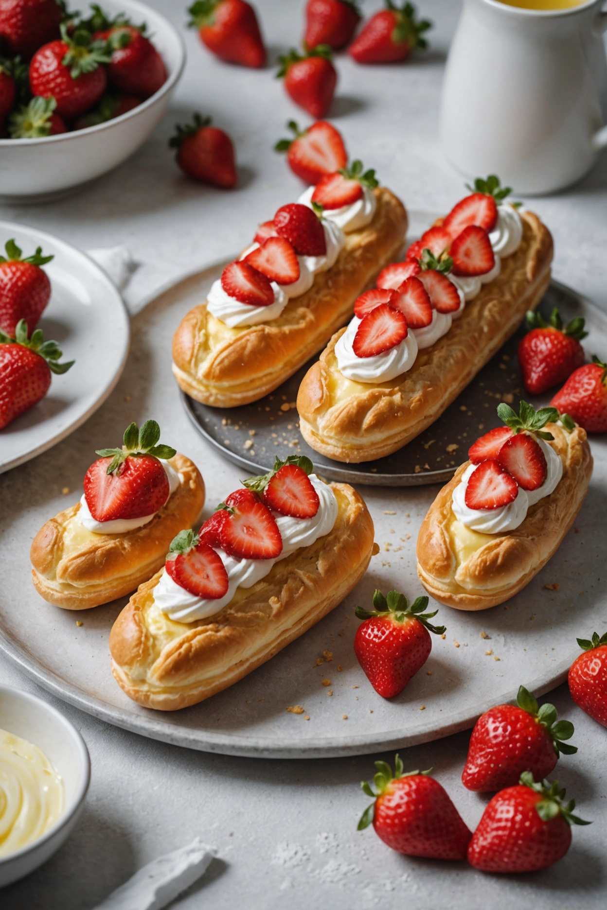 14. Strawberry Eclairs