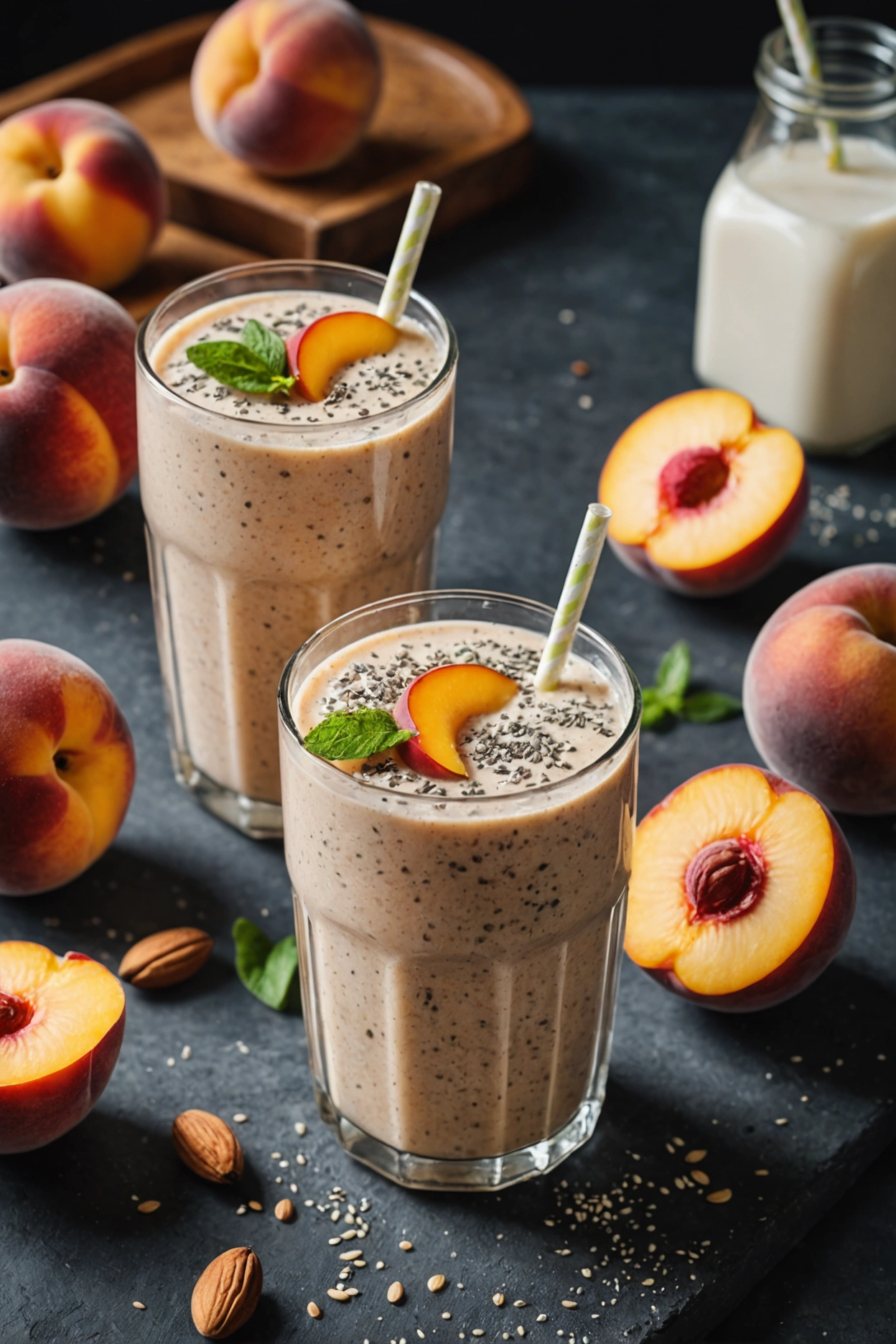 17. Peach Chia Smoothie