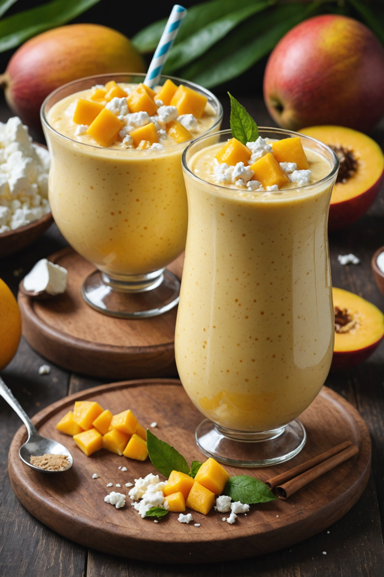 2. Tropical Mango Cottage Cheese Smoothie