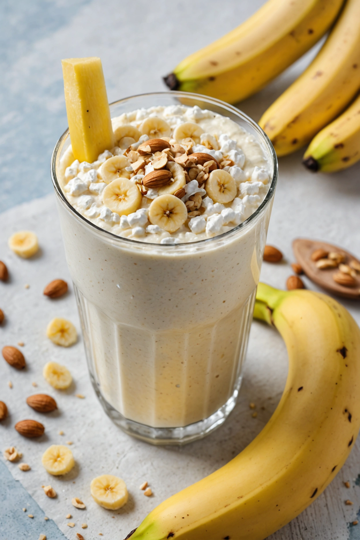 3. Banana Cream Cottage Cheese Smoothie