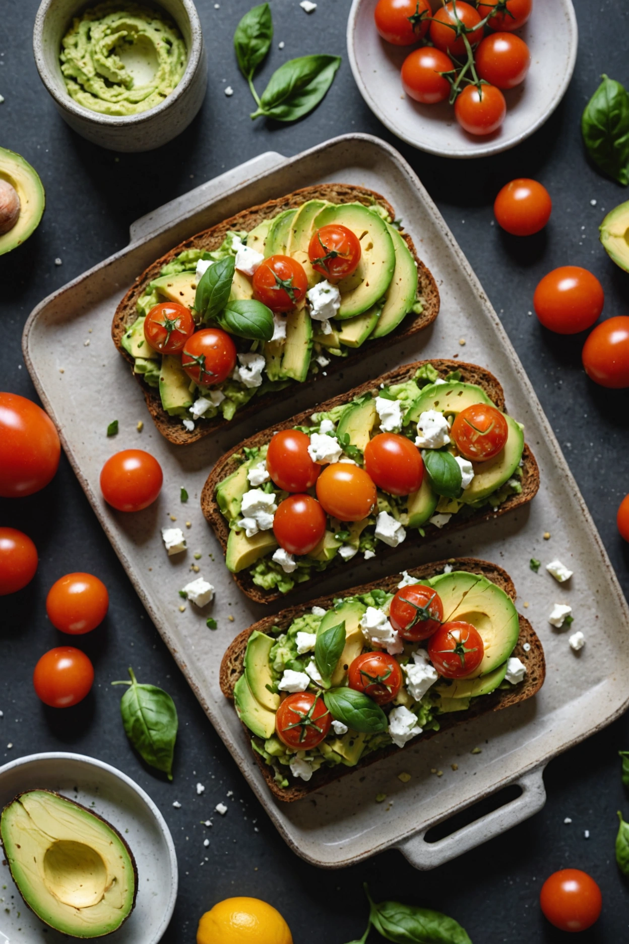 3. Mediterranean Avocado Toast