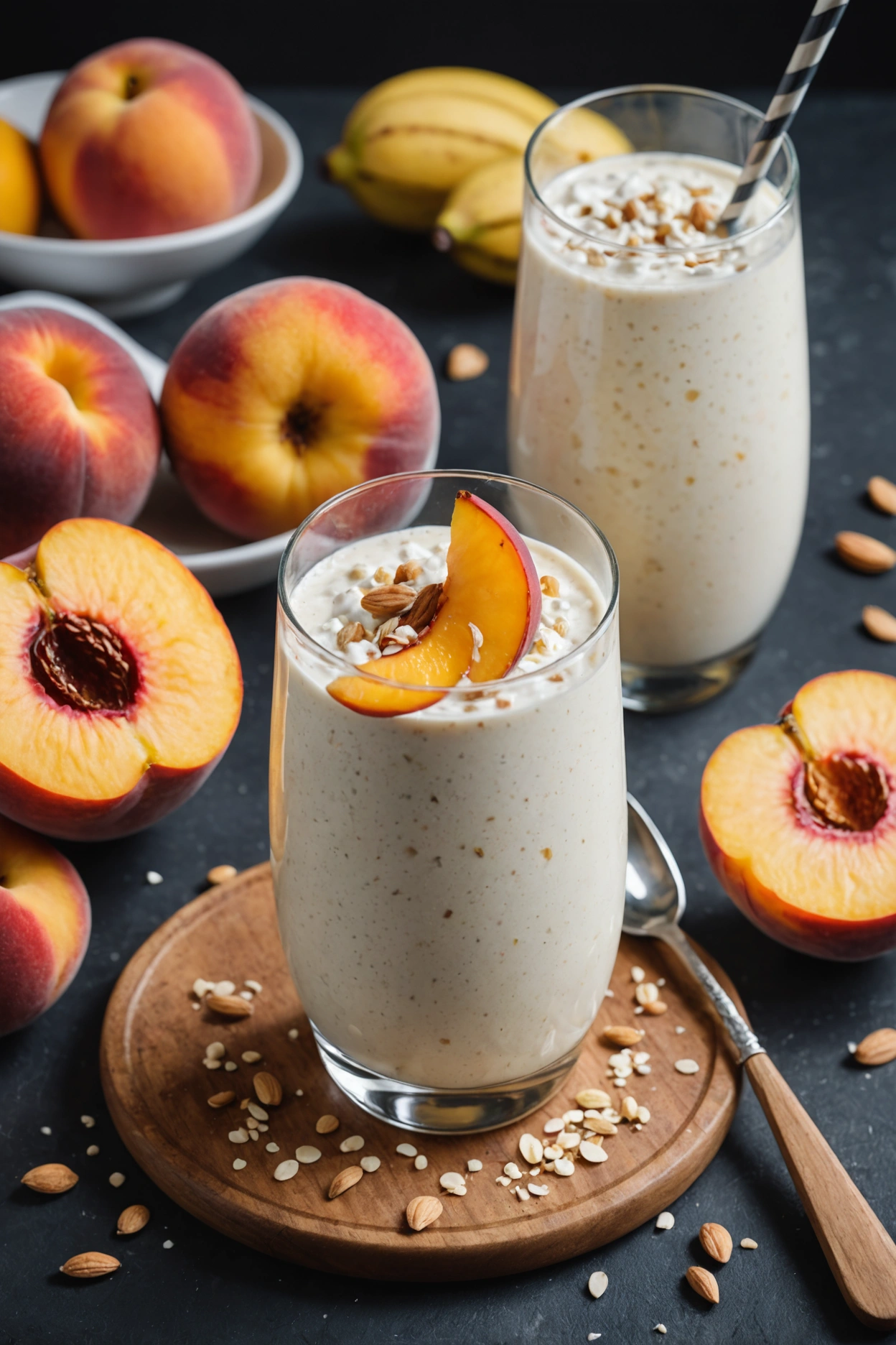 4. Peachy Delight Cottage Cheese Smoothie