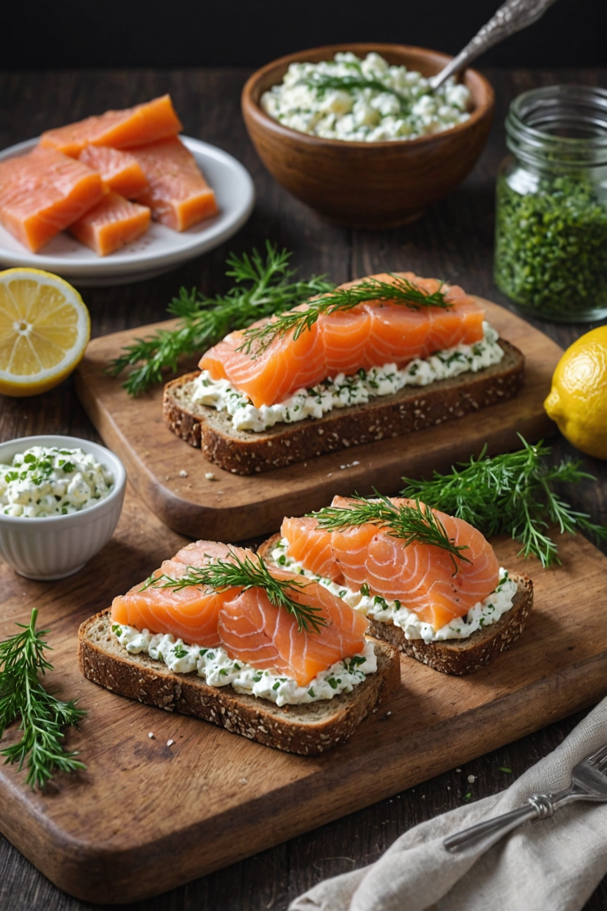 4. Smoked Salmon and Dill Cottage Cheese Toast