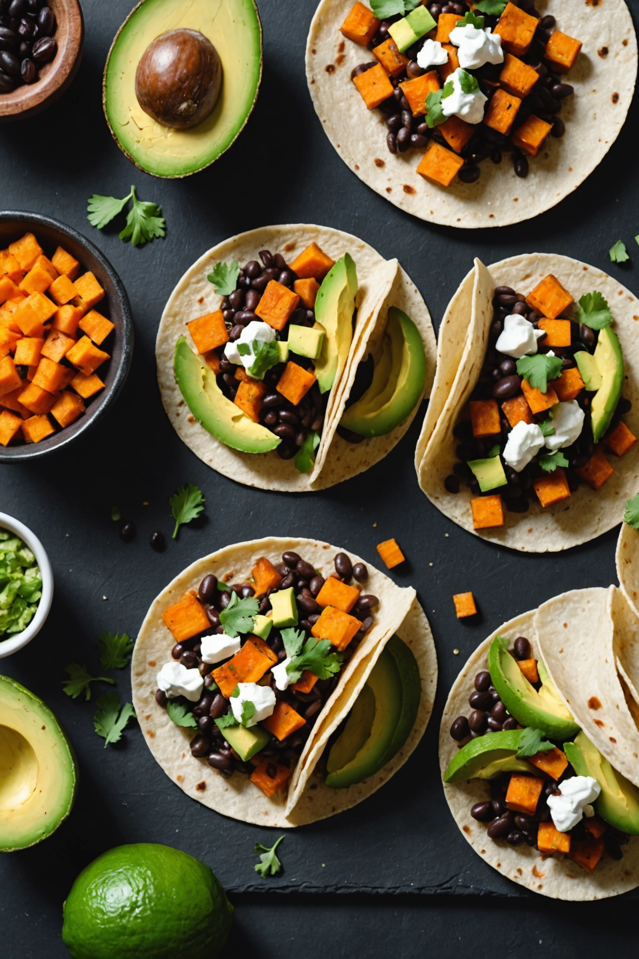 4. Sweet Potato and Avocado Vegan Tacos