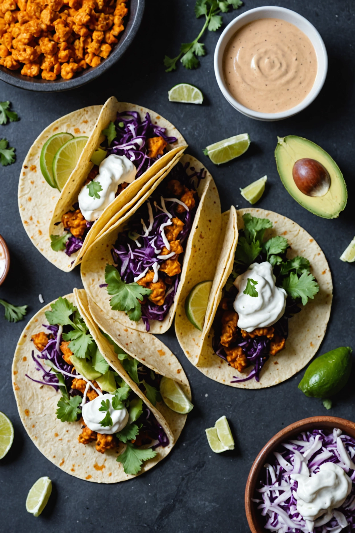 5. Cauliflower Buffalo Vegan Tacos