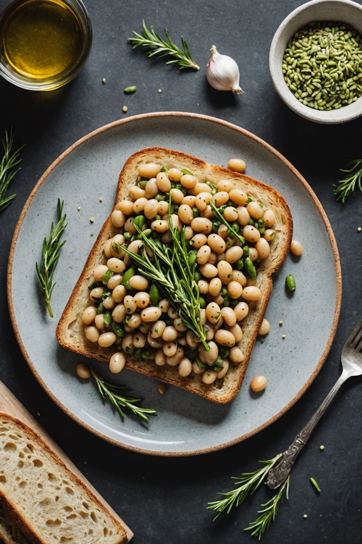 5. Garlic and Herb Beans on Toast