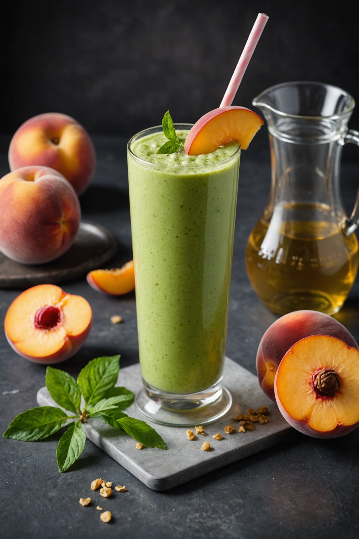 5. Peach Green Tea Smoothie