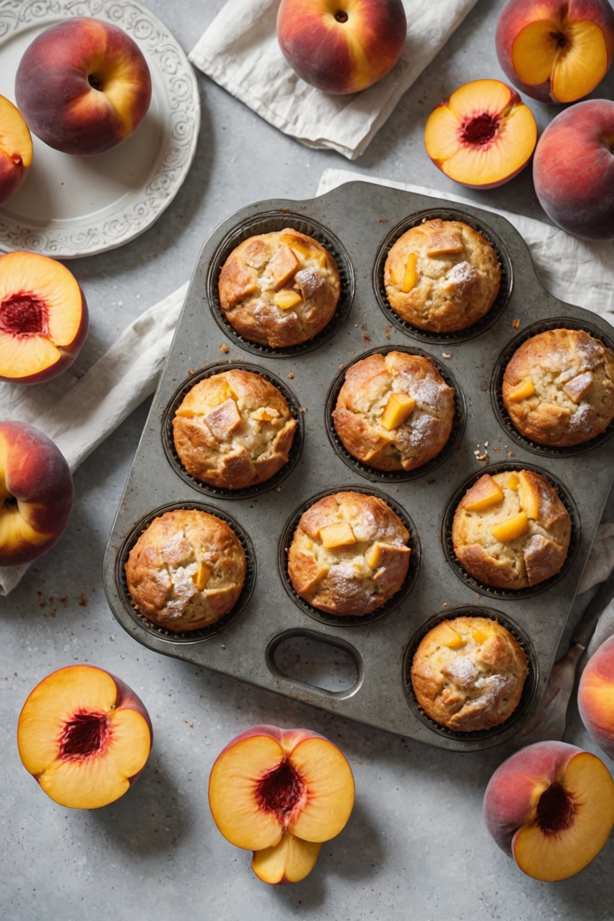 6. Peach Muffins