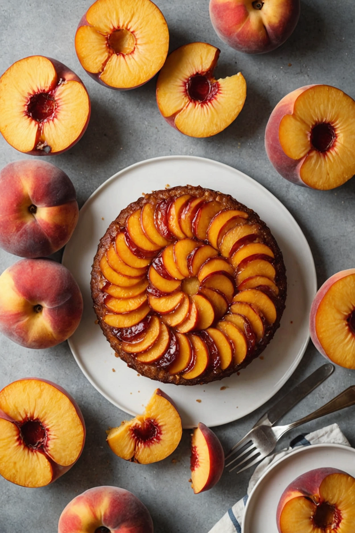 6. Peach Upside-Down Cake