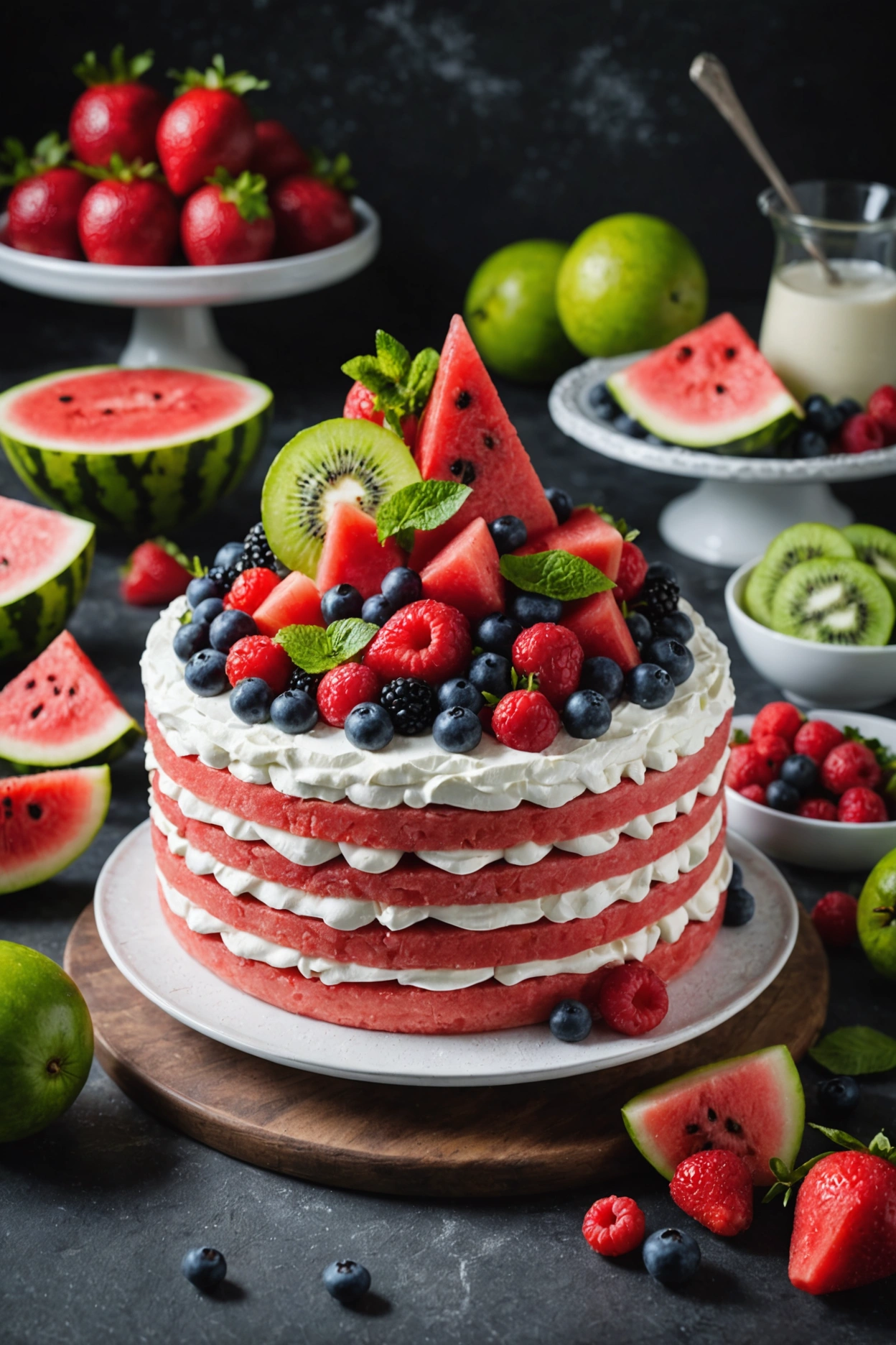 6. Watermelon Cake