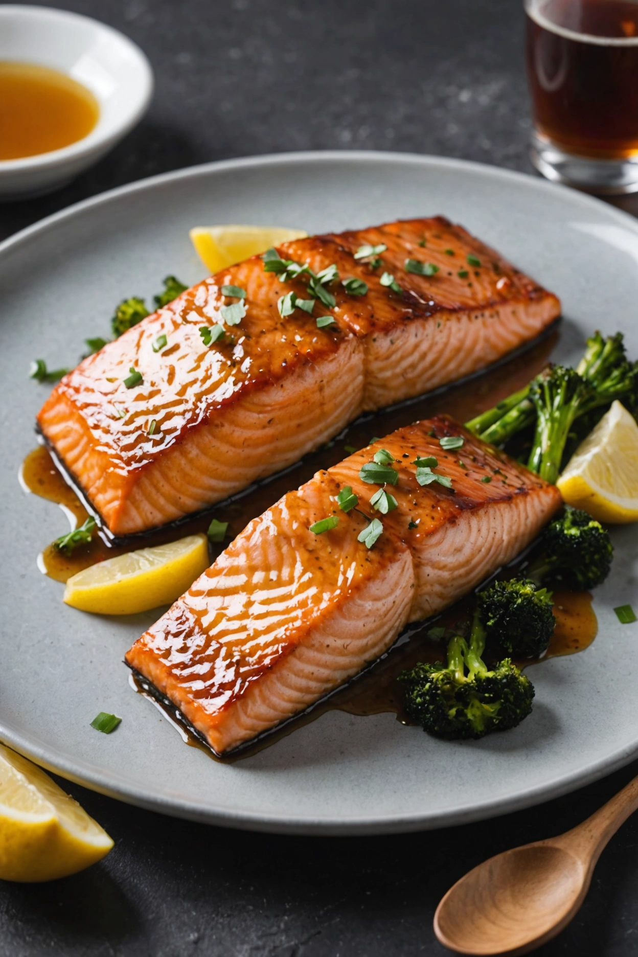 7. Maple Glazed Baked Salmon