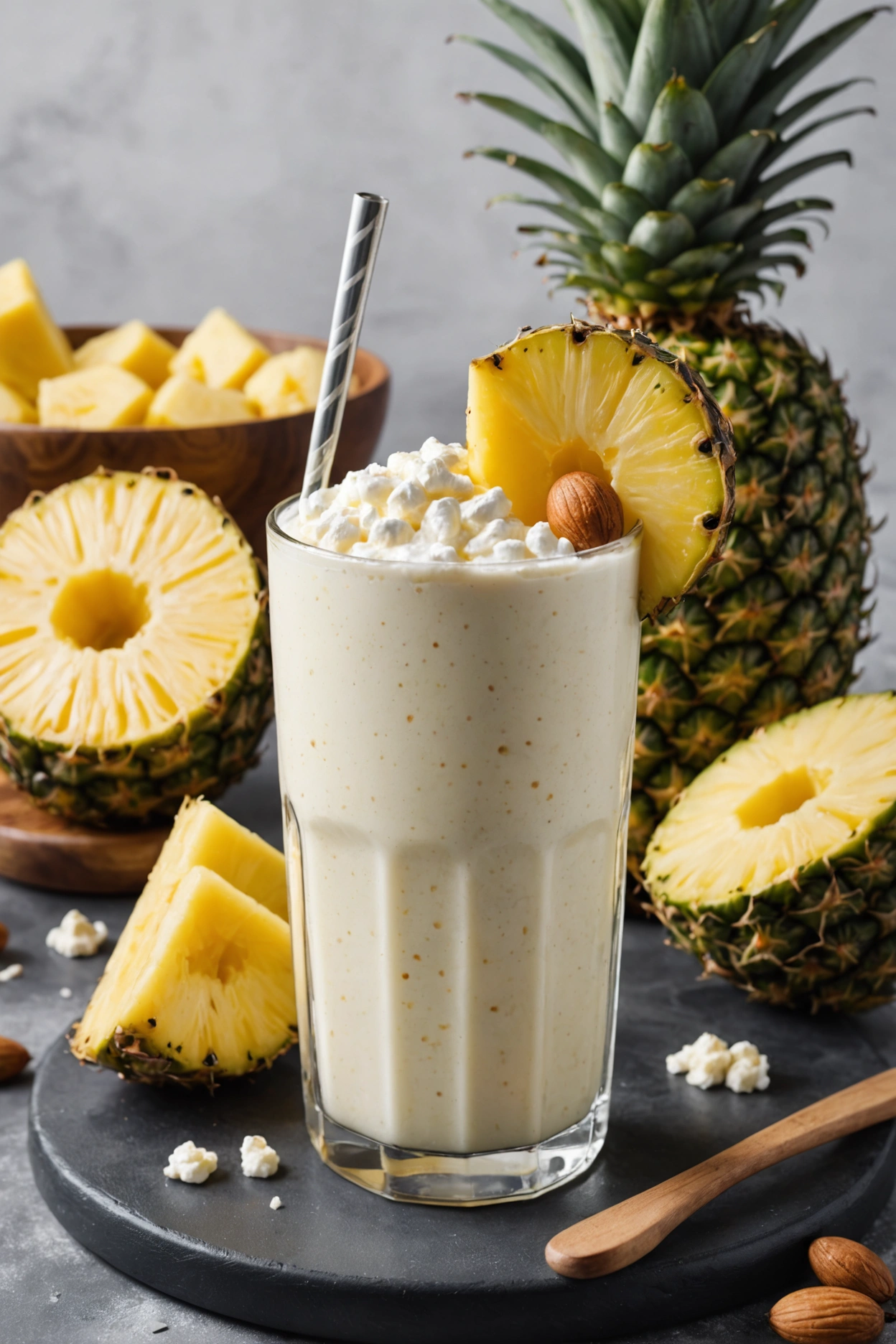 7. Pineapple Paradise Cottage Cheese Smoothie