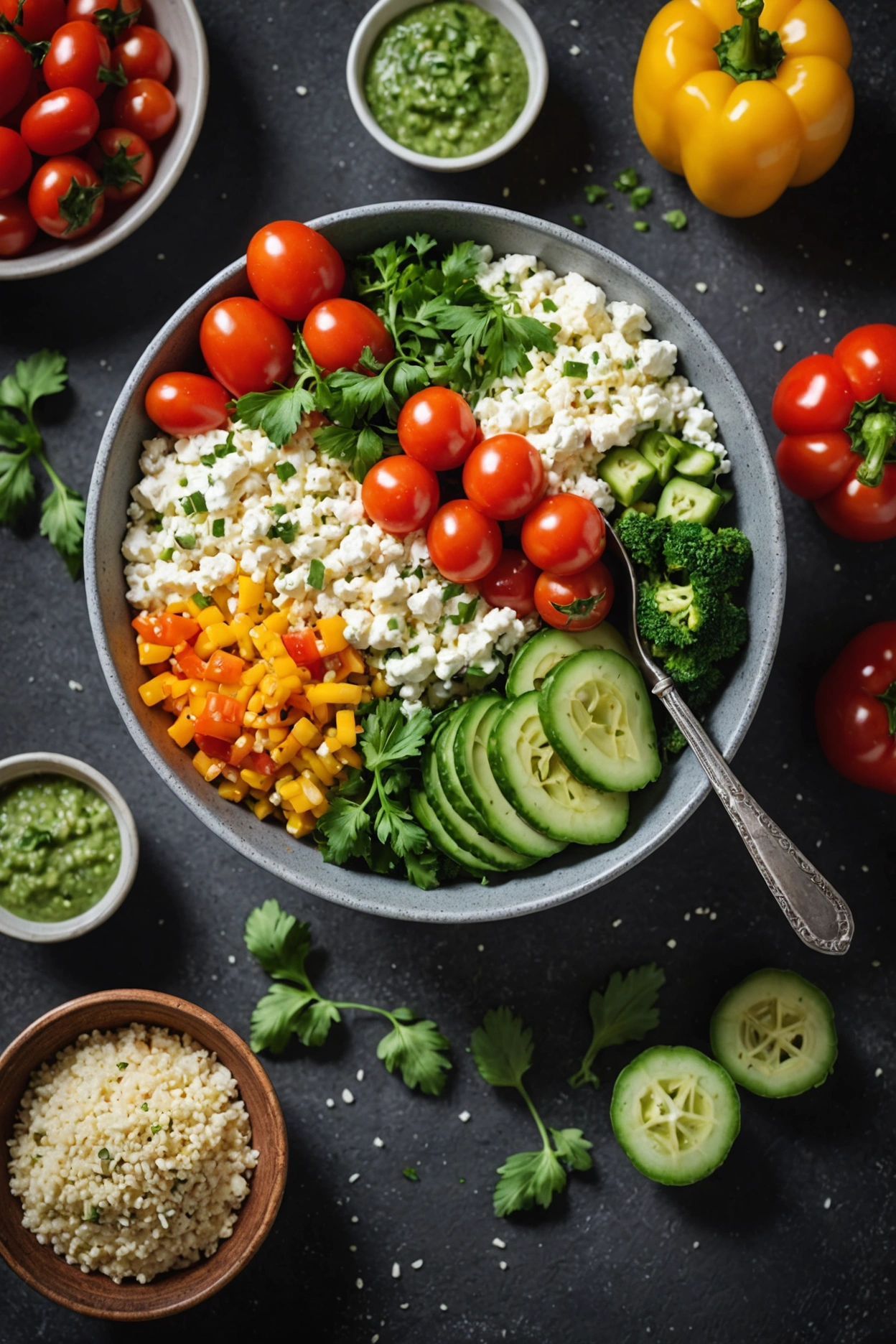 7. Quinoa & Cottage Cheese Dinner Bowl