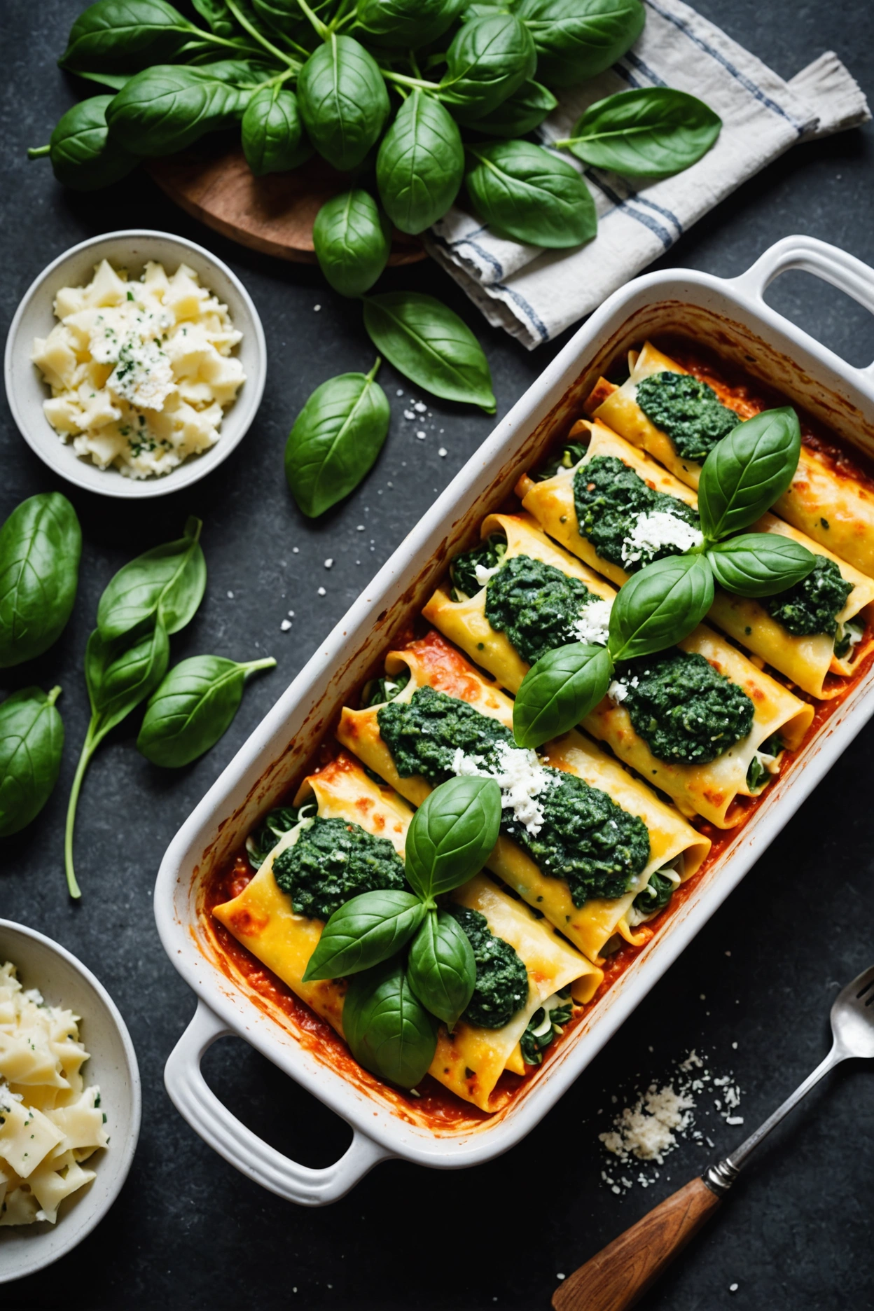 7. Spinach and Ricotta Cannelloni