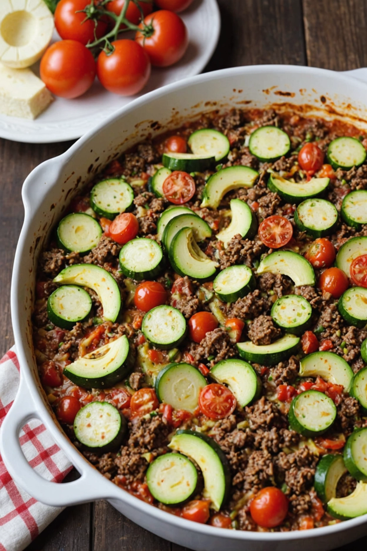 7. Zucchini, Tomato, and Ground Beef Casserole