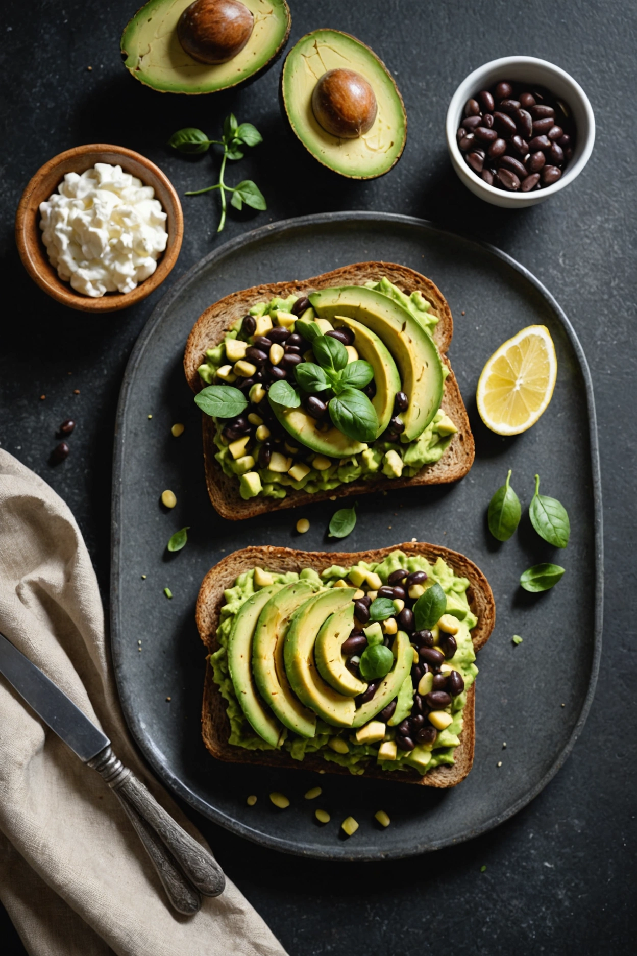 8. Avocado Beans on Toast