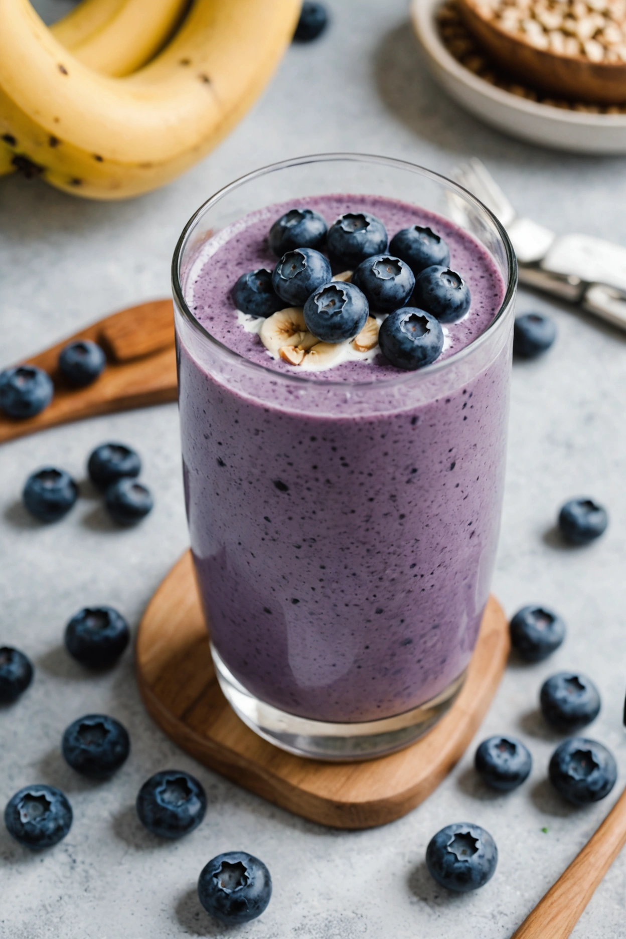 8. Blueberry Banana Cottage Cheese Smoothie