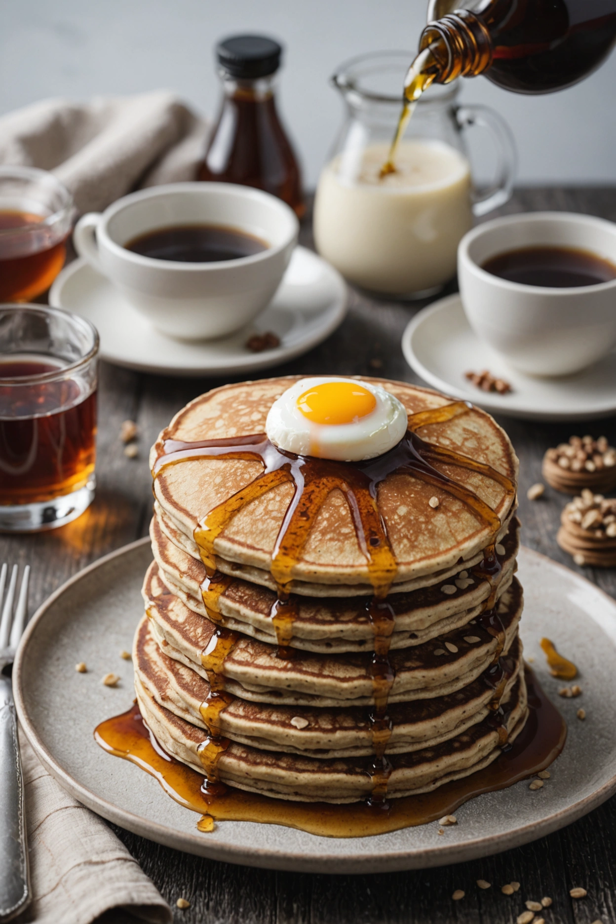 8. Buckwheat Pancakes with Maple Syrup