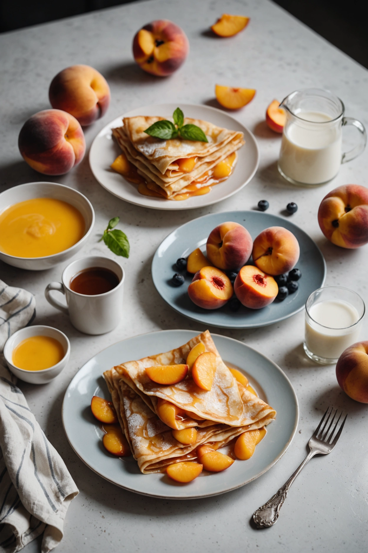 8. Peach Crepes