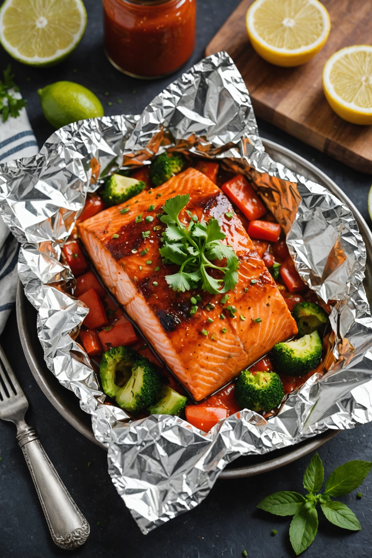 8. Spicy Sriracha Baked Salmon