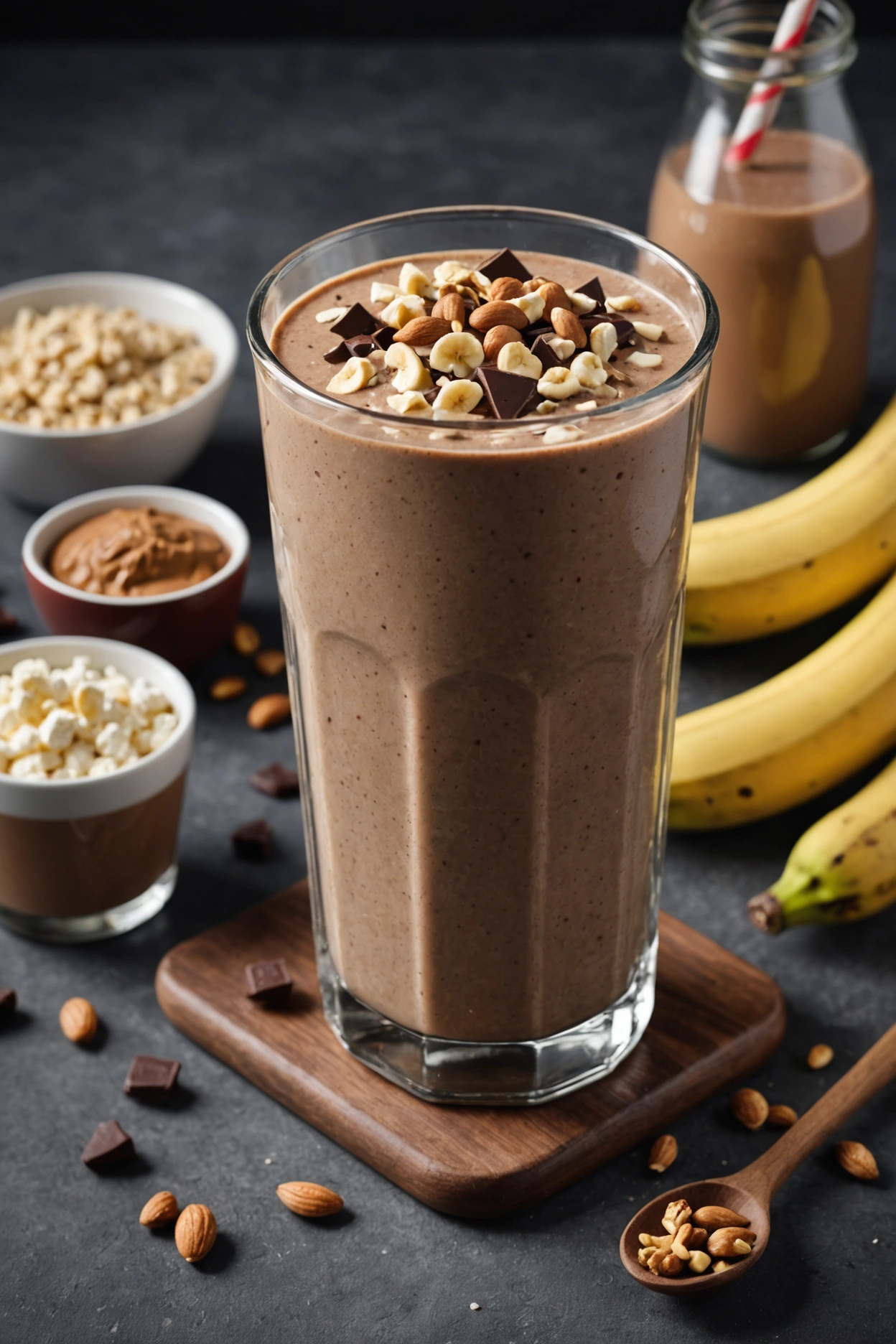 9. Chocolate Peanut Butter Cottage Cheese Smoothie