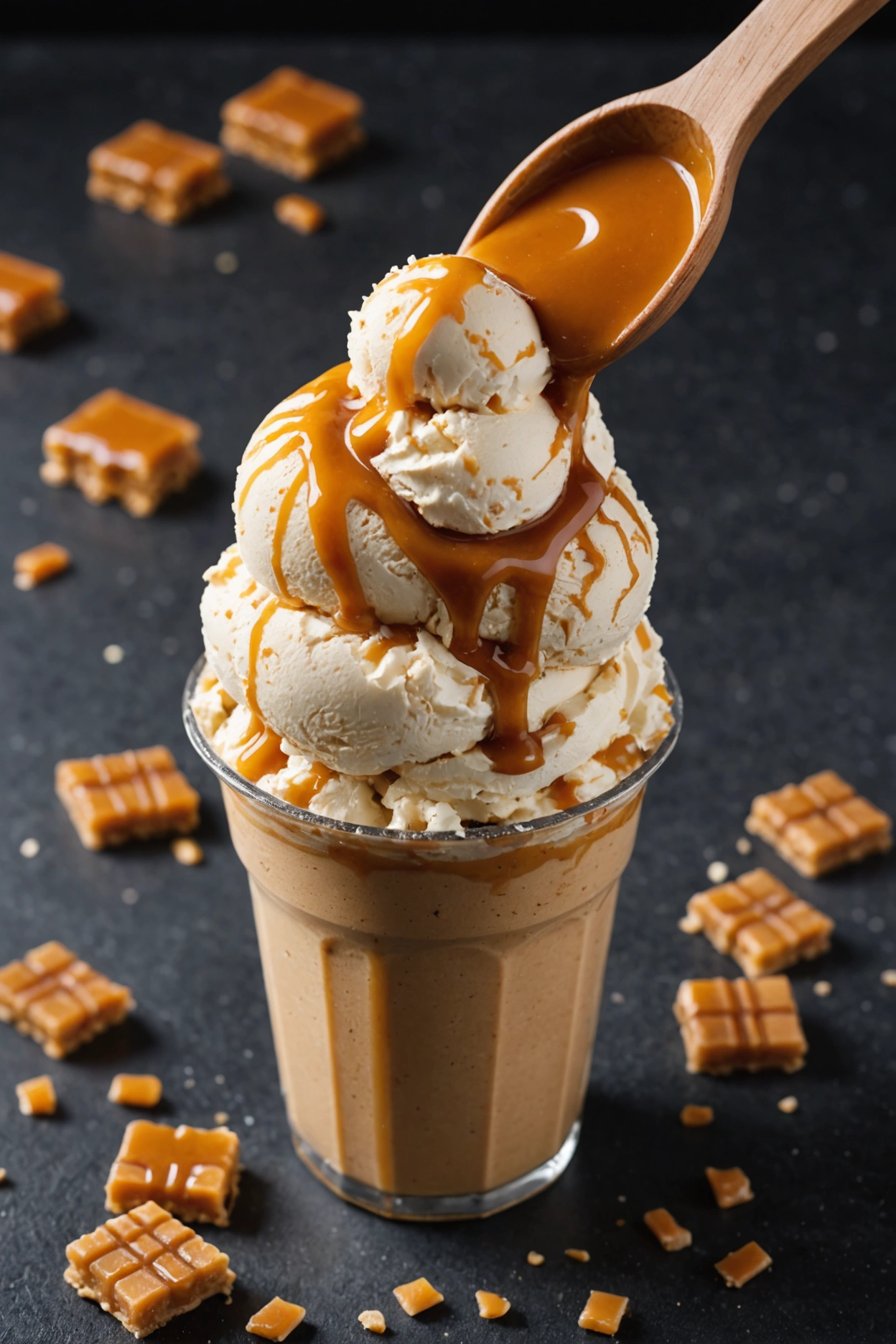 9. Salted Caramel Ninja Creami Protein Ice Cream