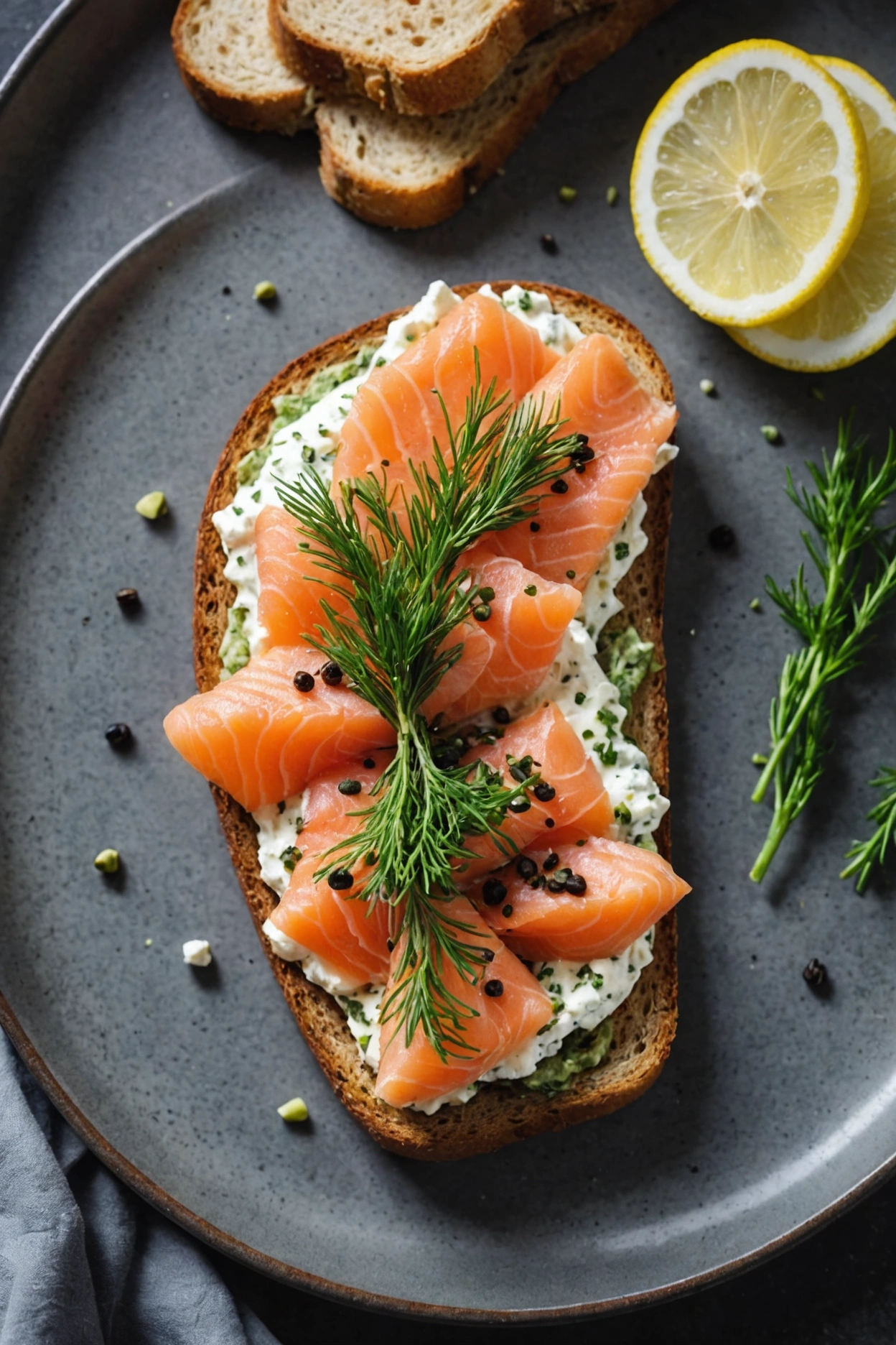 9. Smoked Salmon and Dill Ricotta Toast