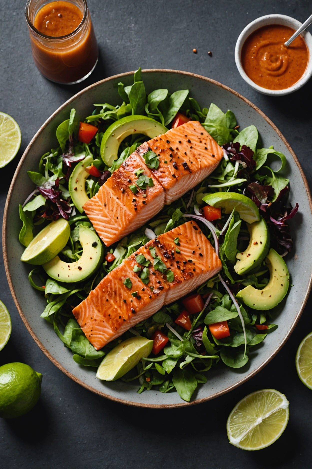 9. Spicy Chipotle Salmon Salad